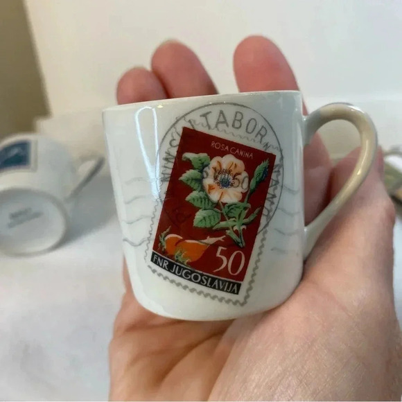 Set 3 Barat Limoges France Stamp Print Demitasse Espresso Cups 2 Inch Zurich - Picture 13 of 14